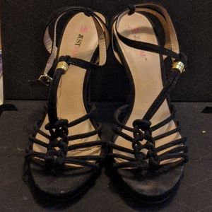 JustFab Gold and Black Heel